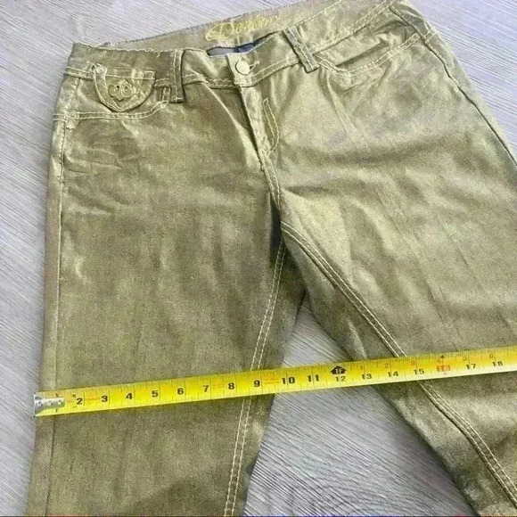 DERÉON by Beyoncé GOLD JEANS MID RISE DESIGNED BY  BEYONCÉ - Picture 13 of 16